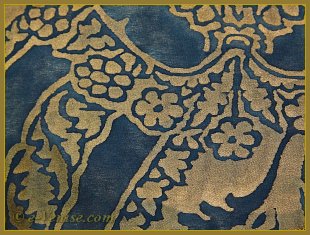 Détail d'un tissu Mariano Fortuny