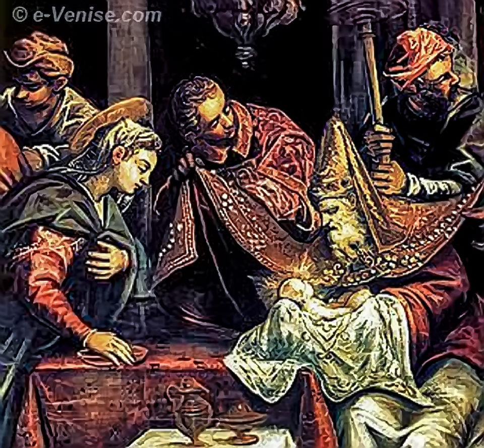 Tintoret, détail de “La Circoncision” à la Scuola Grande San Rocco à Venise. Tintoret, détail de “La Circoncision” à la Scuola Grande San Rocco à Venise.