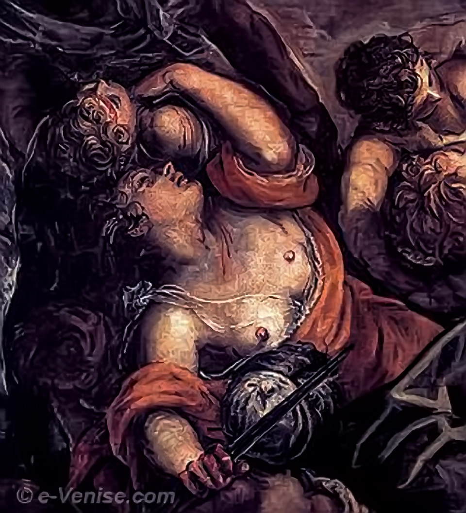 Tintoret, détail de “Le Massacre des Innocents” à la Scuola Grande San Rocco à Venise. Tintoret, détail de “Le Massacre des Innocents” à la Scuola Grande San Rocco à Venise.