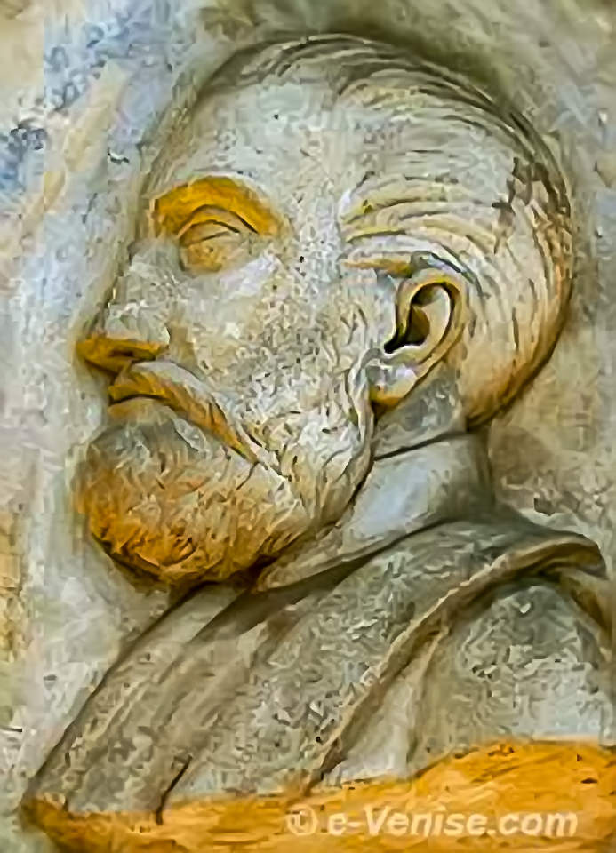 Portrait du Tintoret sur sa maison du Cannaregio