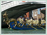 La Regate Historique de Venise 2009, la Regata Storica : le bateau “Chinois” du cortège historique