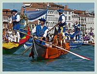 La Regate Historique de Venise 2009, la Regata Storica : Bateaux du cortège historique sur le bassin de Saint Marc