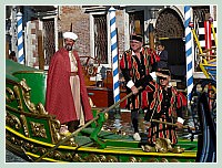 La Regate Historique de Venise 2009, la Regata Storica : Bateaux du cortège historique sur le Grand Canal de Venise