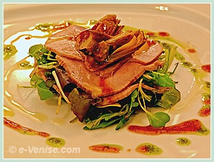 plats du restaurant Taverna la Fenice à Venise