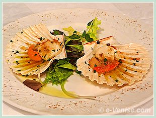 Coquilles Saint Jacques à la Fiaschetteria Toscana