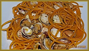 Plat de pâtes aux Vongole de l'Ostaria da Simson