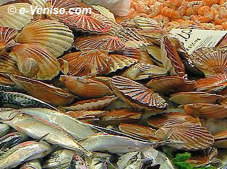 Poissons et crustacés à la Pescaria du Rialto