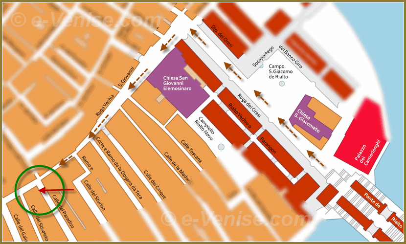 Plan de Situation du magasin Queen of Casablanca à Venise
