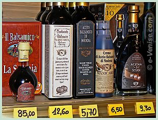 Vinaigre Balsamique à la Bottiglieria Colonna à Venise
