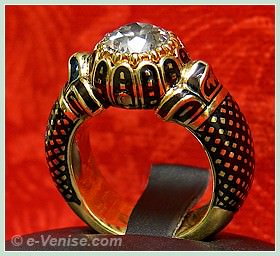 Sigfrido Cipolato Orfèvre à Venise, Bague en or et brillants