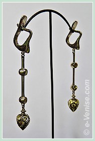 Sigfrido Cipolato Orfèvre à Venise, boucles d'oreilles en or et brillants