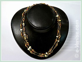 Sigfrido Cipolato Orfèvre à Venise, double collier avec crânes