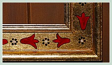 Reproductions de cadres anciens peints et dorés à l'or fin par le Maître Doreur Pompe Stolfi à Venise