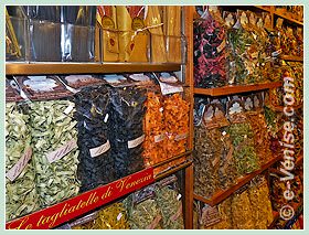 Choix de pâtes chez Giacomo Rizzo à Venise