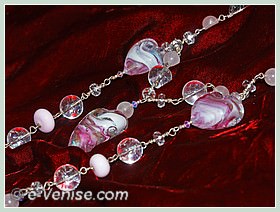 Collier de perles en verre de Murano créé par Muriel Balensi Collier de perles en verre de Murano créé par Muriel Balensi