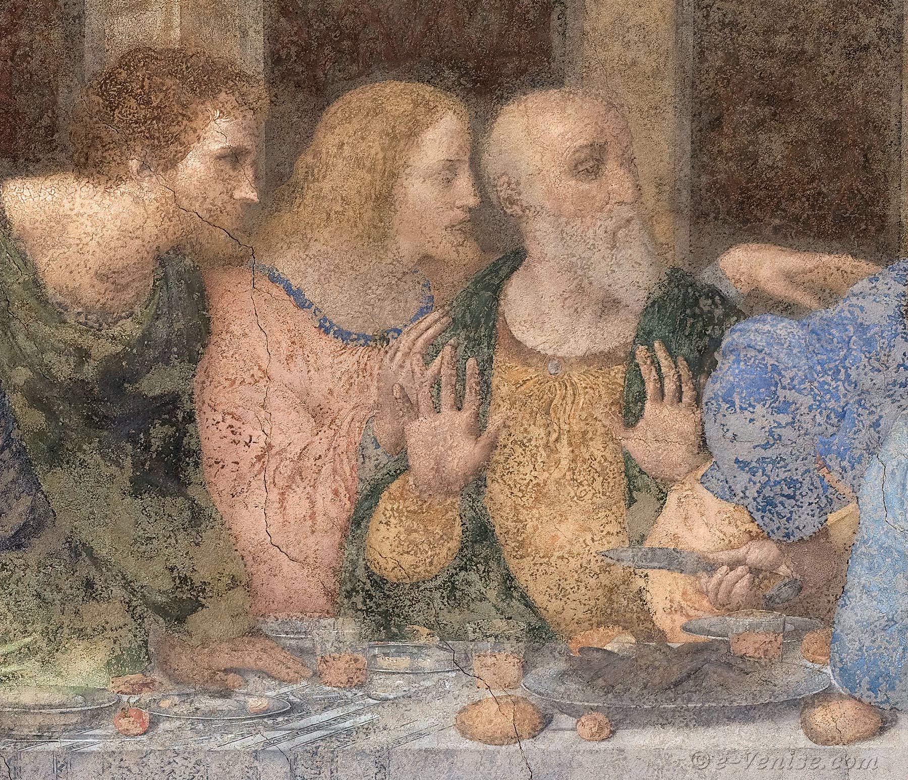 La Dernière Cène de Léonard de Vinci Santa Maria delle Grazie à Milan, image size:1800x1547