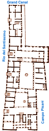 Plan du Palais Pisani