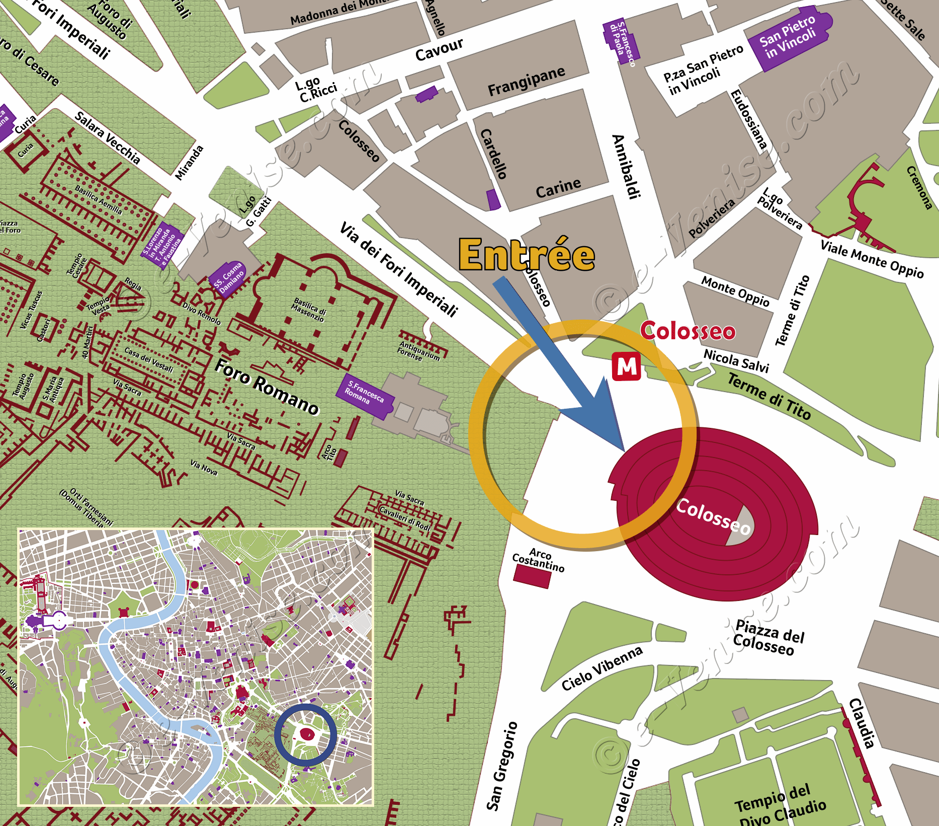 plan du colisée de rome